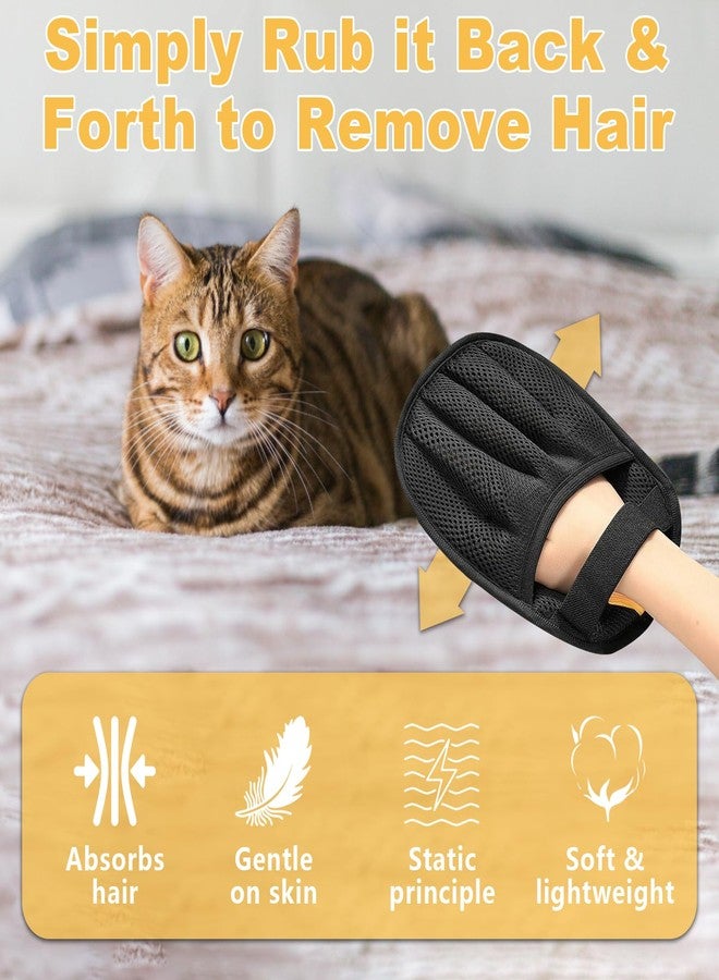 KUNAL 3 Pack Pet Hair Removal Glove,Electrostatic Pet Hair Removal Gloves,Five-Finger Grooming Tool,Reusable Fur Remover Glove for Pet Hair, Clothing, Couch, Furniture, Carpet, Car Seat - Image 4